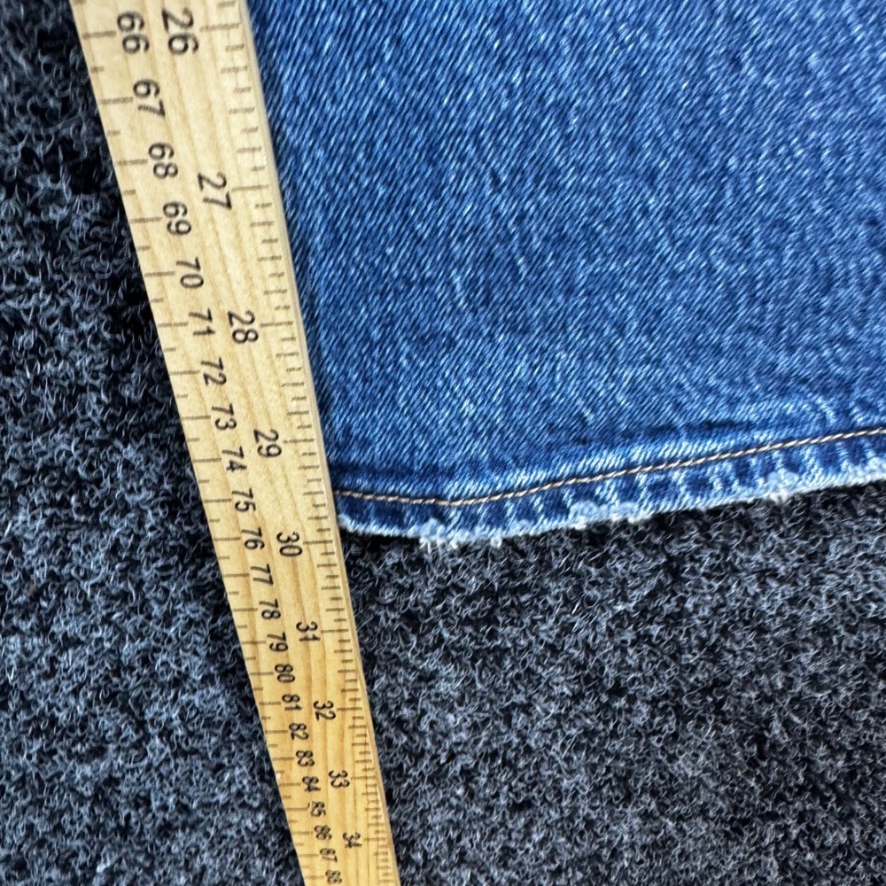 Levis 70s High Flare Jeans Womens 27 Blue Medium Wash Distressed Denim Retro - Picture 5 of 7